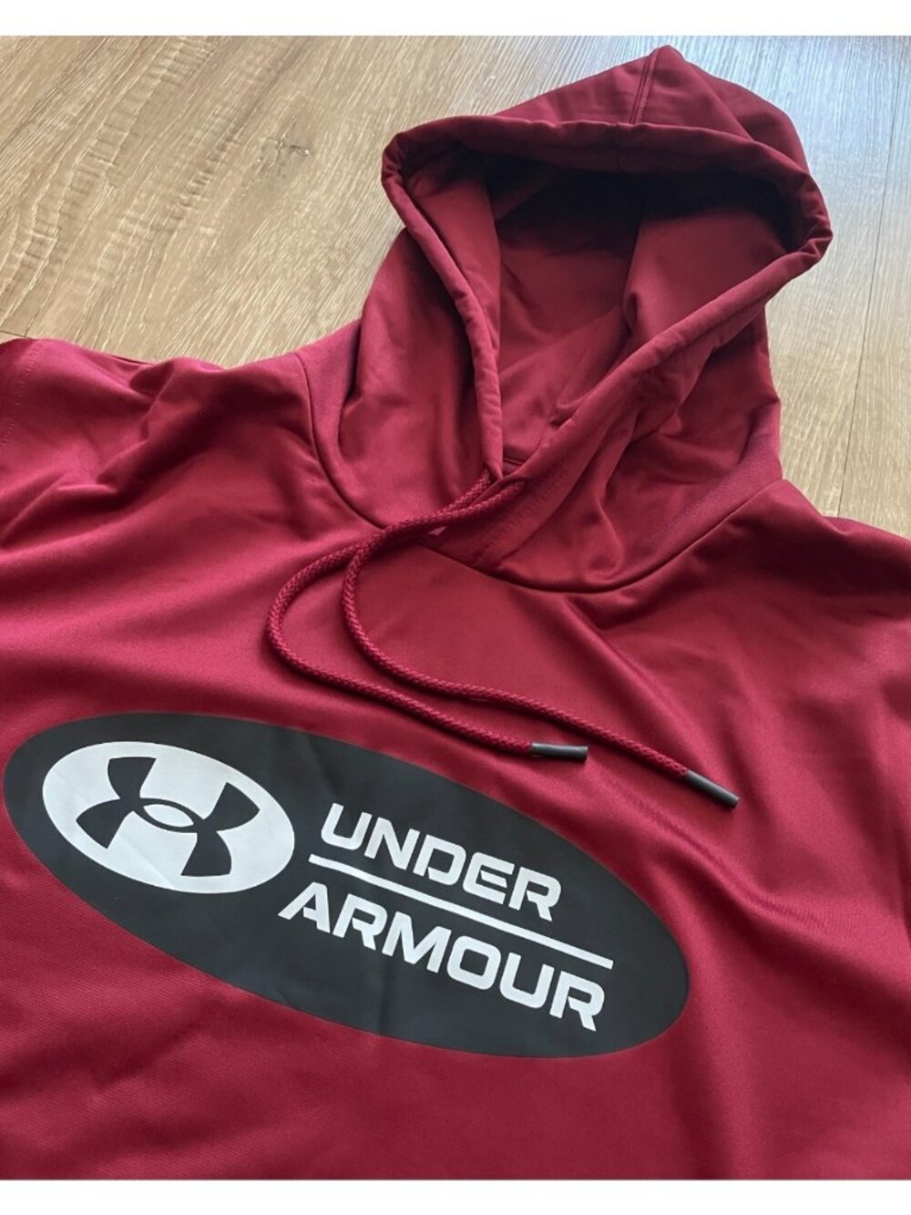 Under Armour Men's Fleece Hoodie Size 2 XL Pullover Big Logo Good Condition - Picture 6 of 10